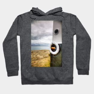 Mevagissey Lighthouse And Harbour Wall Hoodie